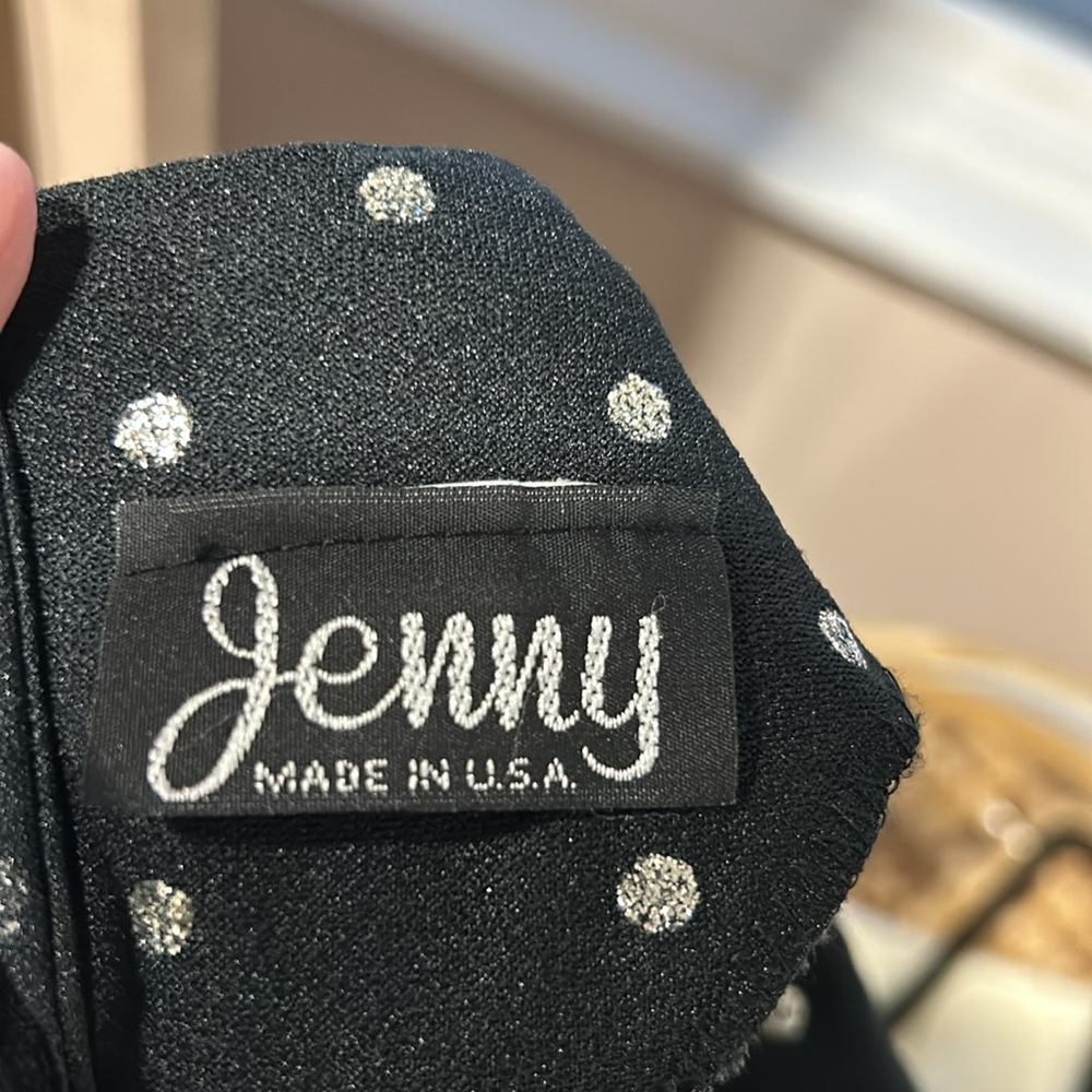 Jenny black with silver sparkling dots size XL. Vintage. - Picture 8 of 8